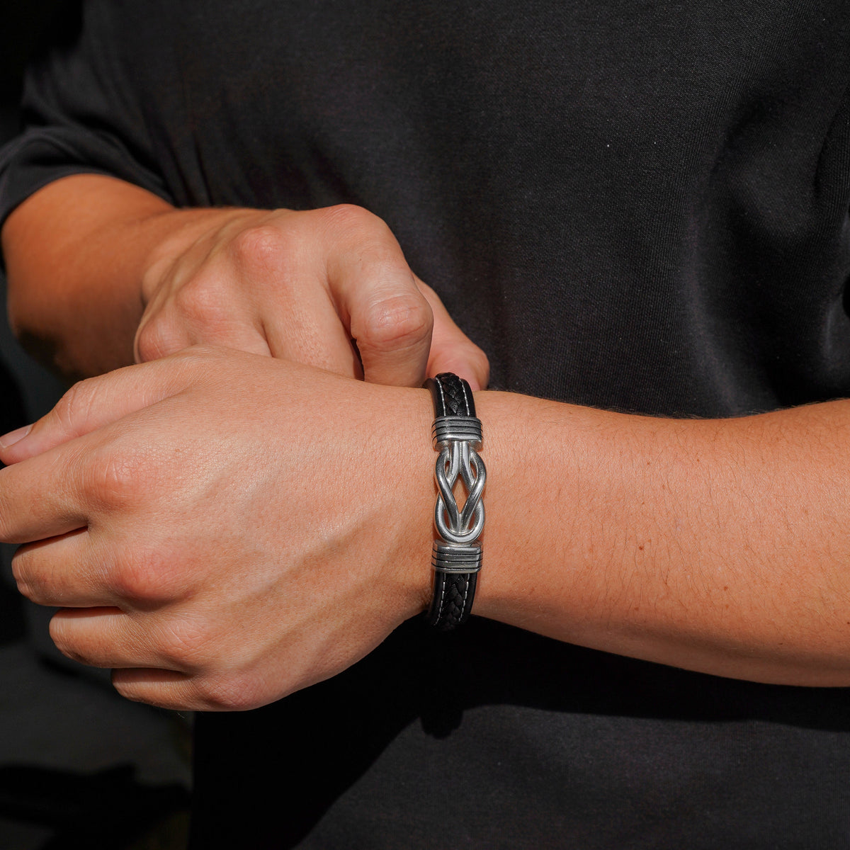 Nephew's Infinity Knot Bracelet Gift Set with Engraved Name
