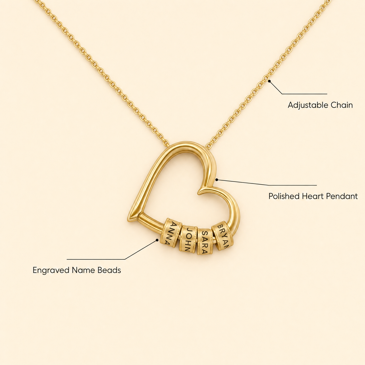 Collar El Corazón de la Familia características
