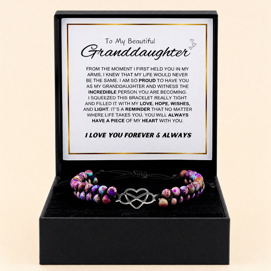 To My Granddaughter eternal love bracelet gift set