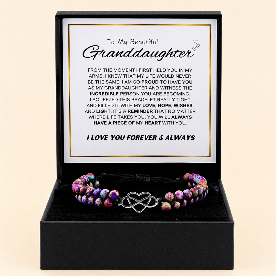 To My Granddaughter eternal love bracelet gift set