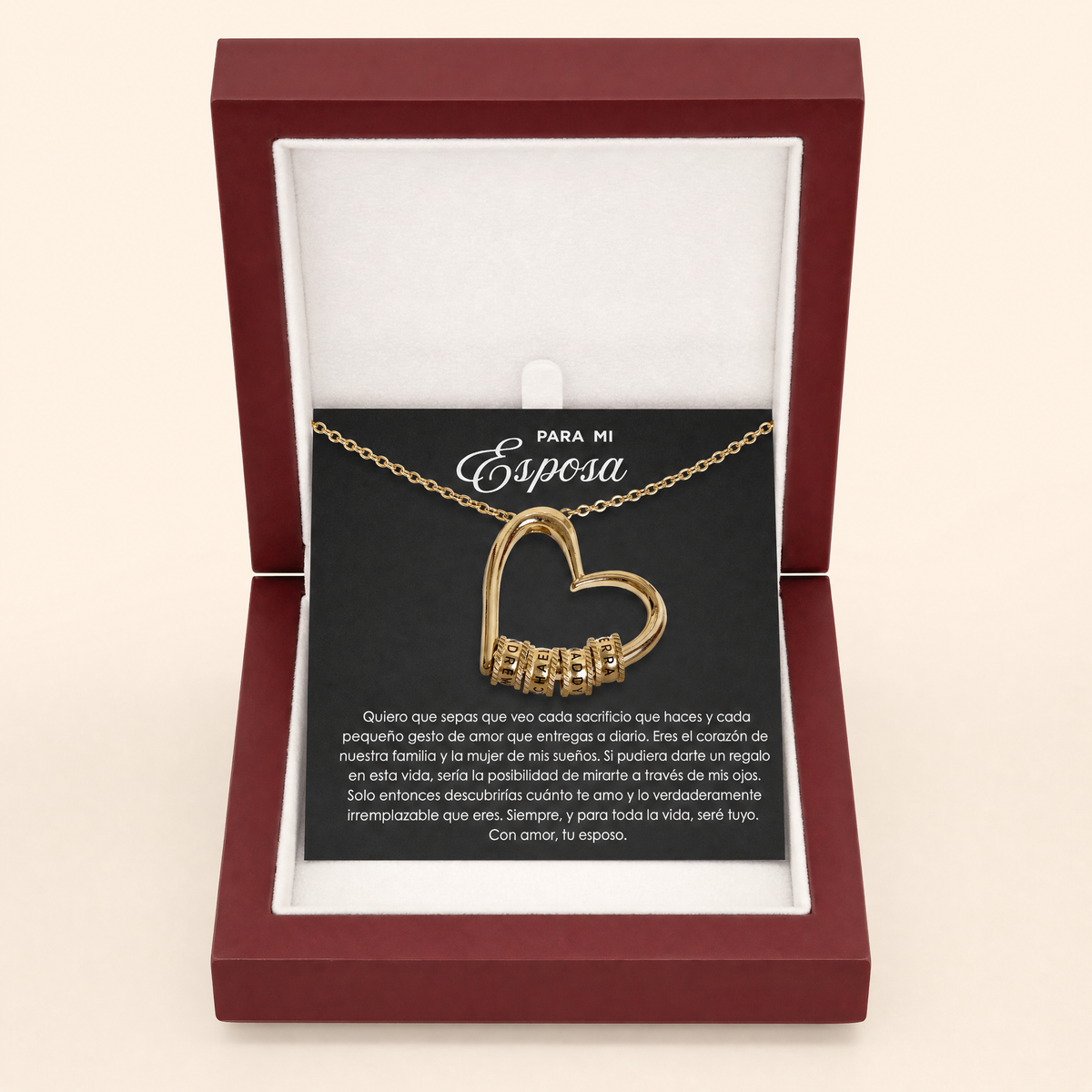 Collar El Corazón de la Familia en caja de regalo
