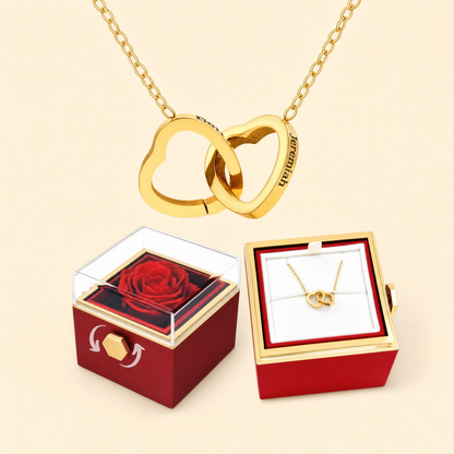 The Spin of Love interlocking hearts gift box set