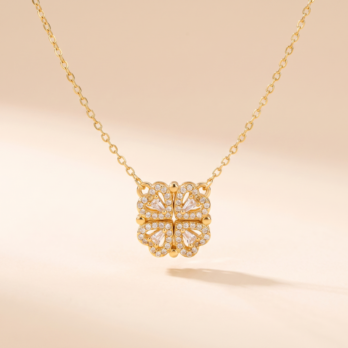 Four-leaf clover necklace product
