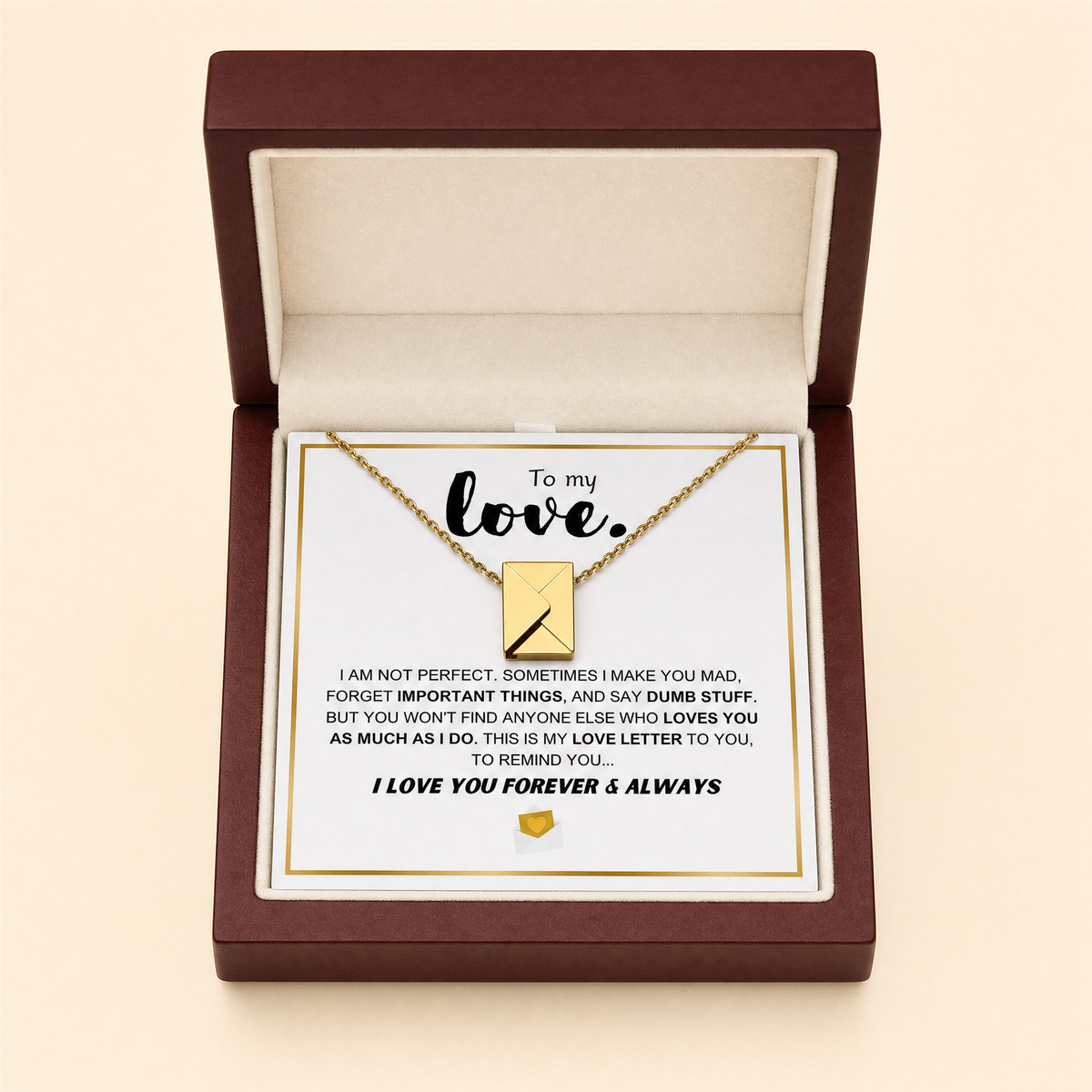 Love Letter necklace luxury LED gift box set